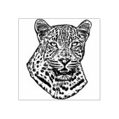 抽象芸術ユキヒョウオリジナルジャングル動物アート ラバースタンプ (インプリント)