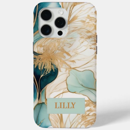 抽象芸術ユニークアルコールインク Case-Mate iPhoneケース (裏面)