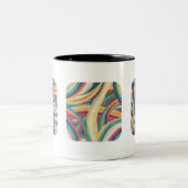 抽象芸術ユニークアートマグ ツートーンマグカップ (中央)