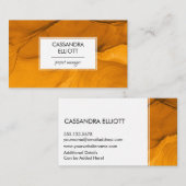 抽象芸術ユニークオレンジアルコールインク液芸術 名刺 (正面/裏面)