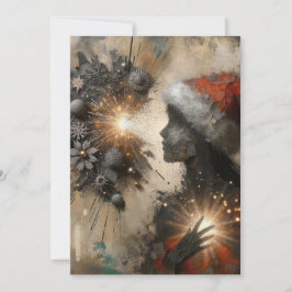 抽象芸術ユニーククリスマスカード シーズンカード