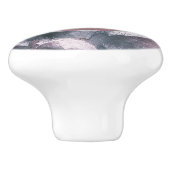 抽象芸術ユニークシルバー絵を描パイナップルのスパイク セラミックノブ (側面)