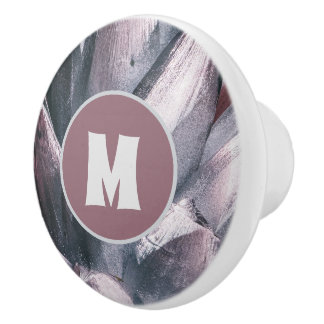 抽象芸術ユニークシルバー絵を描パイナップルのスパイク セラミックノブ