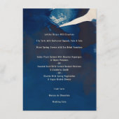 抽象芸術ユニークネイビー絵画ブルーイ結婚ンク メニュー (正面)