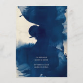 抽象芸術ユニークネイビー絵画ブルーイ結婚ンク メニュー (裏面)