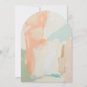 抽象芸術ユニークパステル春サマーブライダルシャワー 招待状 (裏面)