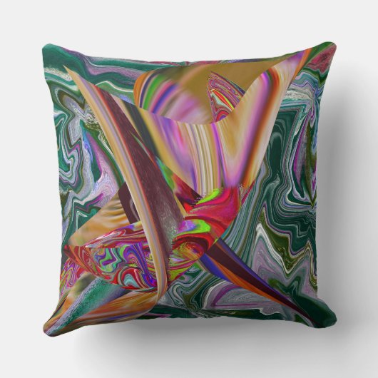 抽象芸術ユニーク大理石ゆがみ クッション (裏面)