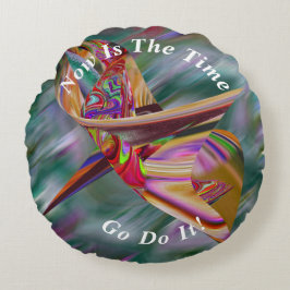 抽象芸術ユニーク大理石ゆがみ ラウンドクッション