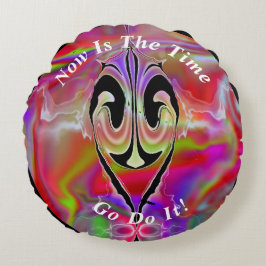 抽象芸術ユニーク大理石ゆがみ ラウンドクッション