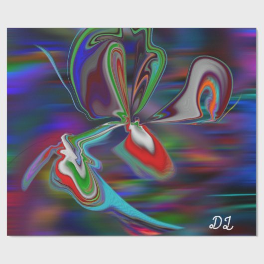 抽象芸術ユニーク大理石液化ラッピング紙 ラッピングペーパー (フラット)