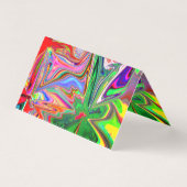 抽象芸術ユニーク大理石液化折りカード (裏面)