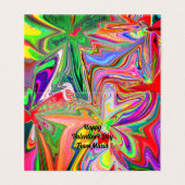 抽象芸術ユニーク大理石液化折りカード (外部フラット)