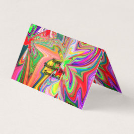 抽象芸術ユニーク大理石液化折りカード