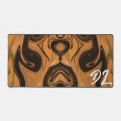 抽象芸術ユニーク茶色の大理石液 デスクマット (正面)