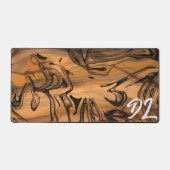 抽象芸術ユニーク茶色の大理石液 デスクマット (正面)