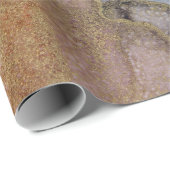 抽象芸術ユニーク金ゴールドブラックオレンジアート ラッピングペーパー (ロールコーナー)