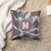 抽象芸術ユニーク銀パイナップルスパイクモノグラム クッション (ブランケット)