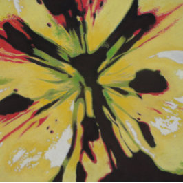 抽象芸術ユリの花は明るくカラフル ジグソーパズル