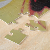 抽象芸術ユリの花は明るくカラフル ジグソーパズル (側面)