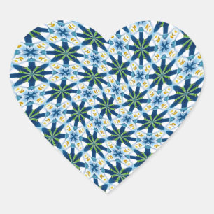 抽象芸術ユリ ハートシール