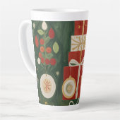 抽象芸術ユレタイドタペストリー カフェラテマグ (左アングル)