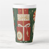 抽象芸術ユレタイドタペストリー カフェラテマグ (正面)