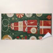 抽象芸術ユレタイドタペストリー ビーチタオル (正面)