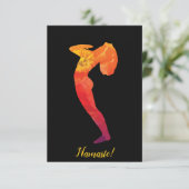 抽象芸術ヨガの練習女性 |カスタマイズ可能 サンキューカード (スタンド正面)