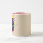 抽象芸術ライオンのヘッドアート マグカップ (中央)