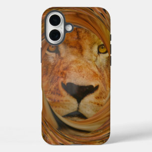 抽象芸術ライオンサファリアートプリント iPhone 16 PLUSケース