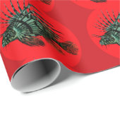 抽象芸術ライオンフィッシュ包み紙 ラッピングペーパー (ロールコーナー)