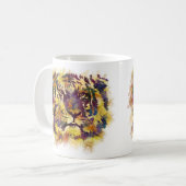 抽象芸術ライオンペイント コーヒーマグカップ (正面左)