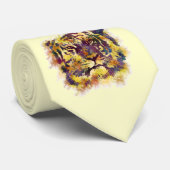 抽象芸術ライオンペイント ネクタイ (ロール)