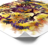 抽象芸術ライオンペイント ポスター (角)