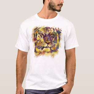 抽象芸術ライオンペイント Tシャツ