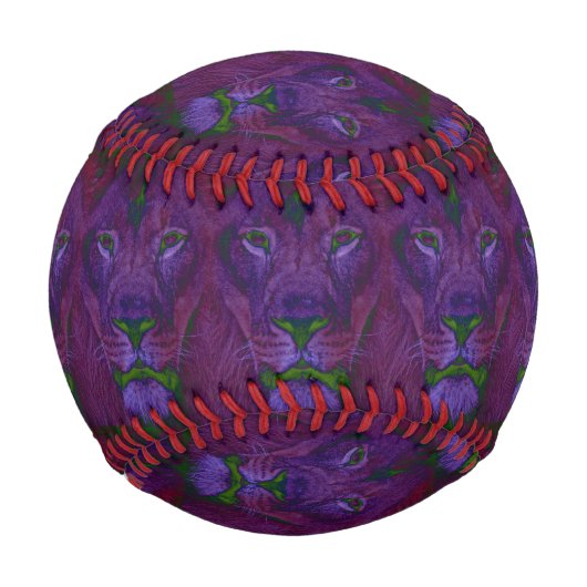 抽象芸術ライオン野球 野球ボール (裏面)
