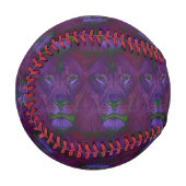 抽象芸術ライオン野球 野球ボール (正面左)