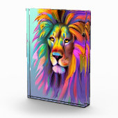 抽象芸術ライオン顔神秘的ファンタジーアート フォトブロック (右)