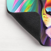 抽象芸術ライオン顔神秘的ファンタジーアート マウスパッド (コーナー)