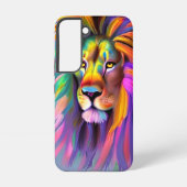 抽象芸術ライオン顔神秘的ファンタジーアート SAMSUNG GALAXYケース (裏面)
