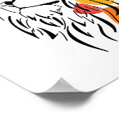 抽象芸術ライオン ポスター (角)