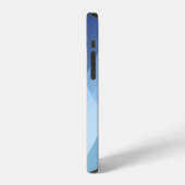 抽象芸術ライトの背景青い三角形のパターン。  iPhoneケース (左側面)