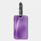 抽象芸術ライトカスタムなモノグラムの紫色 ラゲッジタグ (裏面縦)