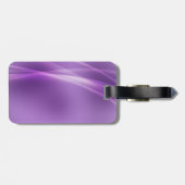 抽象芸術ライトカスタムなモノグラムの紫色 ラゲッジタグ (裏面横)