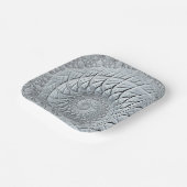 抽象芸術ライトグレースパイラルフラクタル ペーパープレート (傾斜あり)