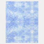 抽象芸術ライトブルーとホワイトフリースブランケット フリースブランケット (正面)