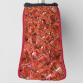 抽象芸術ライトレッド、斑点と曲がったスタイル ゴルフヘッドカバー (回転90)