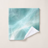 抽象芸術ライト効果 – ティール（緑がかった色） バスタオルセット (ウォッシュタオル)