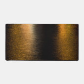 抽象芸術ライト海の光沢のあるブロンズ色のメタリックな外観 デスクマット (正面)