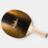 抽象芸術ライト海光沢ブロンズモノグラム 卓球ラケット (横)